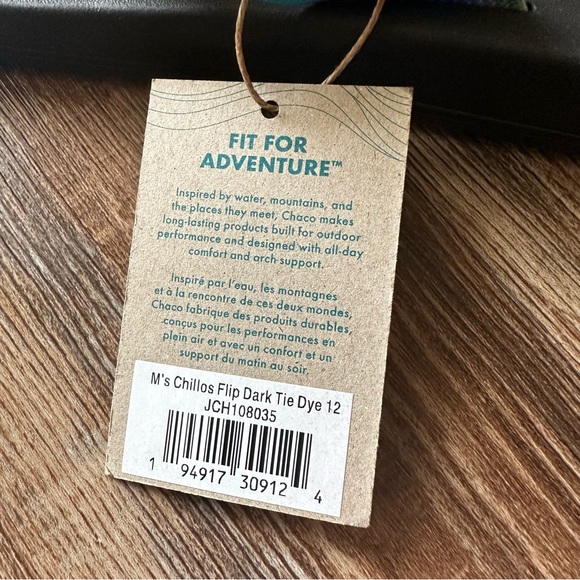 NWT! Men’s Chaco Chillos Flip Flop Dark Tie Dye Size 12 - Picture 4 of 5